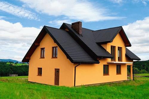 Декоративная покраска фасада дома. Окрашивание фасада дома