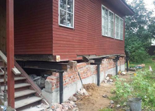 Восстановление фундамента под существующим домом