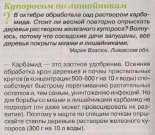 Железный купорос в борьбе с болезнями сада. Применение железного купороса весной